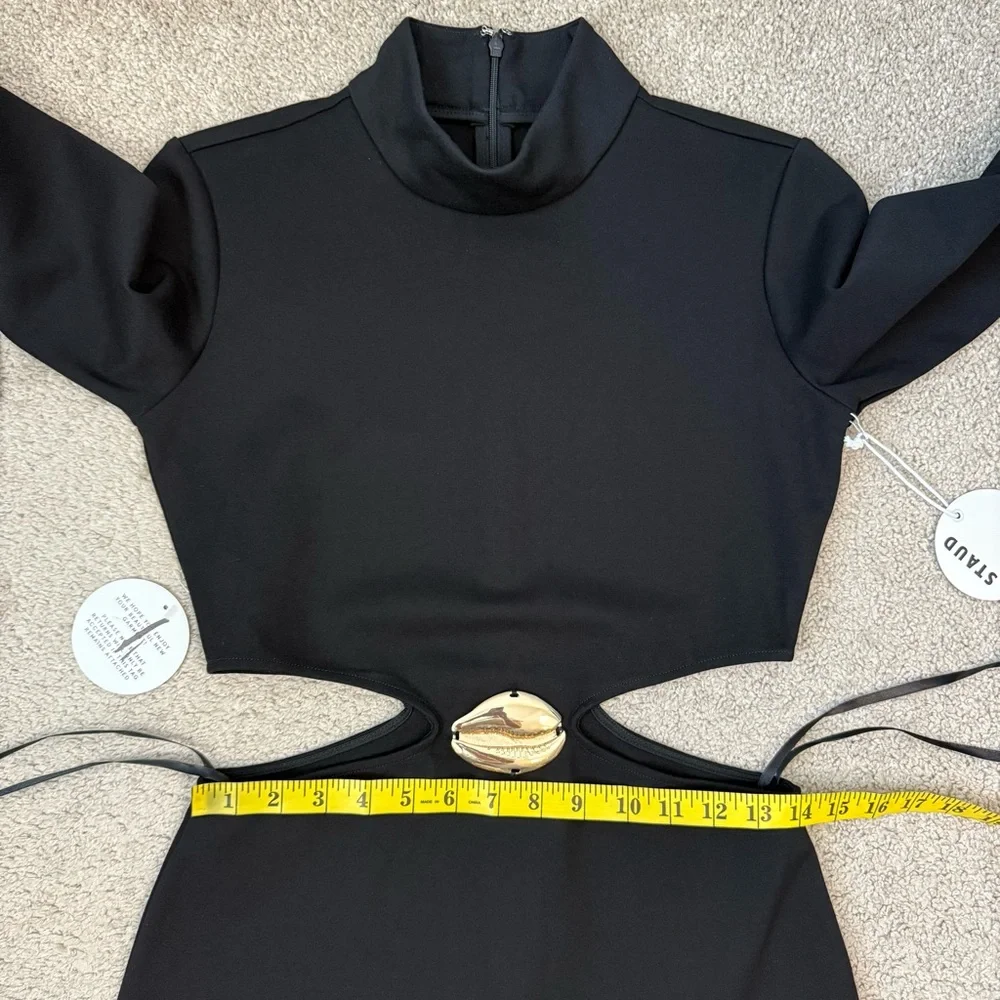 STAUD Arlette‎ Cut Out Maxi Dress Black M - Picture 9 of 11